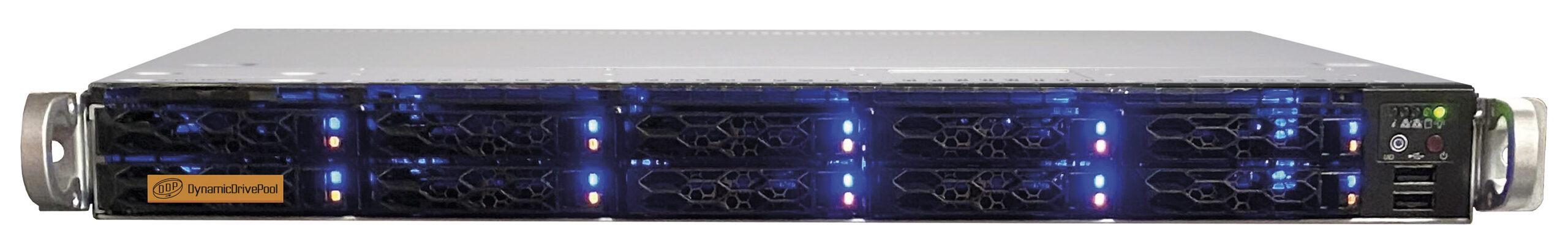 The DDP10EF is a 1U, upt to 40GB/s shared storage for 8K DPX and all other formats. It combines the use of NVME flash memory with fast CPU's.